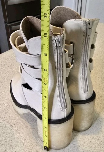 Free People Jesse Cutout Boot Frost Damen Größe EU 40 US 10 Plateau Off White - Bild 9 von 13