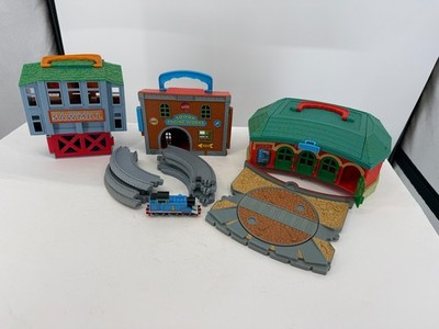 Thomas & Friends Take-N-Play Sodor Engine Works Roundhouse Sawmill Turntable Lot