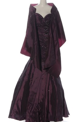 UNIQUE Ballkleid Damen Kleid Gr. DE 34 dunkelviolett Elegant