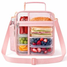 Stadium Approved Clear Lunch Bag with Adjustable Shoulder Strap Multi-Purpose...