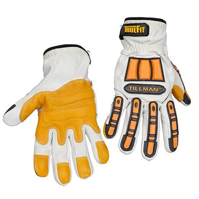 TILLMAN GOATSKIN MADE W/ KEVLAR MECHANICS TIG WELDING WELDERS IMPACT WORK GLOVES