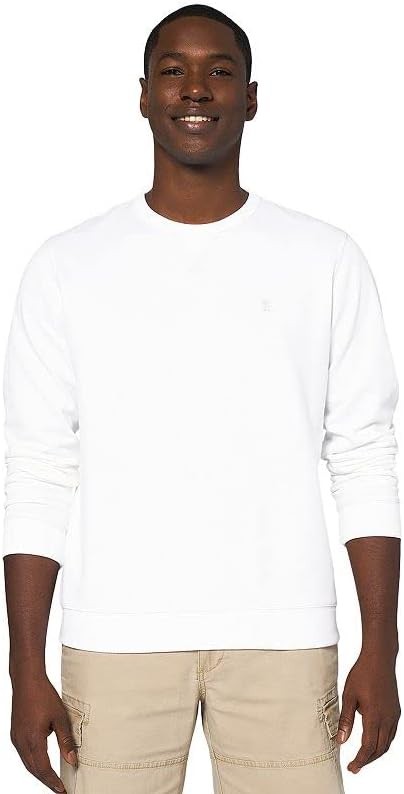 Мужская французская махровая толстовка с круглым вырезом и длинными рукавами цвета морской волны IZOD ярко-белая 7590₽