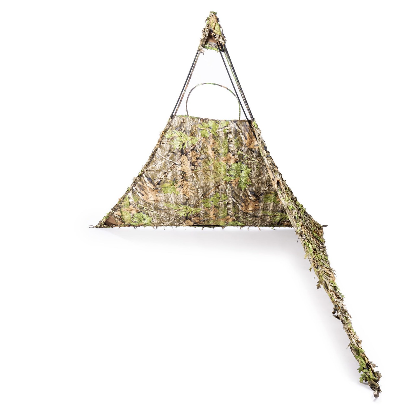 Nukem Grab Go XL Ground Blind Mossy Oak 3D Leafy Adjustable 2 Person Hunting ...