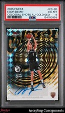 2025-26 Finest Colossal Gold Geo Refractor Egor Demin RC Rookie AUTO 40/50 PSA 6