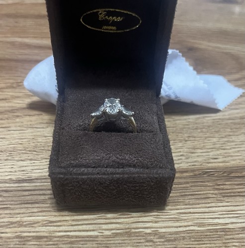3 Stone Engagement Ring - Main stone is a 1.70 Carat Oval Natural Diamond