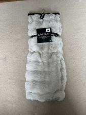 Light Gray Plush Faux Fur Throw Blanket 50x70  NWT