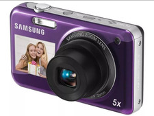 Samsung PL120 Dual Screen Digital Camera 14MP 5x Optical Zoom W/Charger SD Card