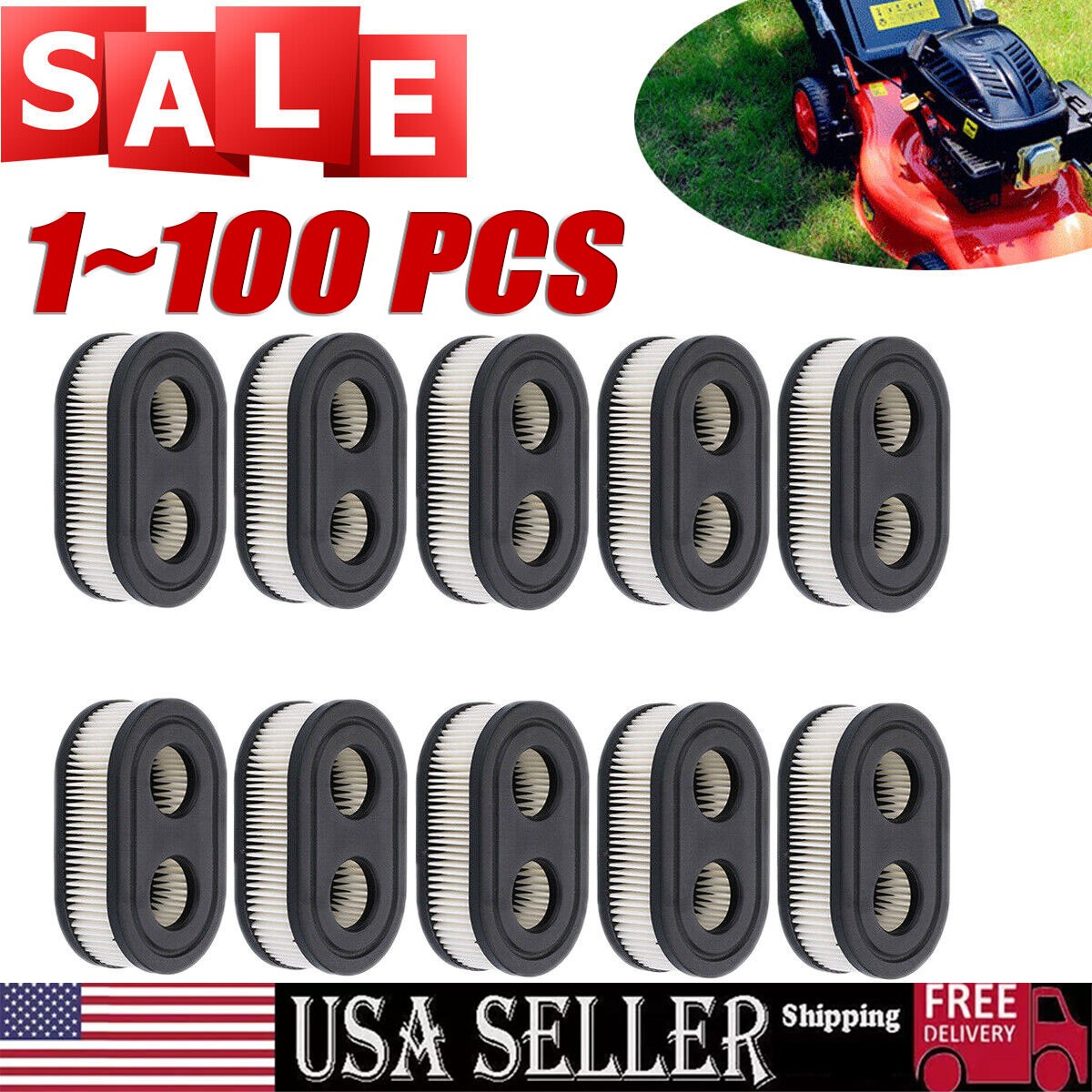 Air Filter Kits for Briggs And Stratton 798452 593260 5432 5432K Lawn Mower Lot