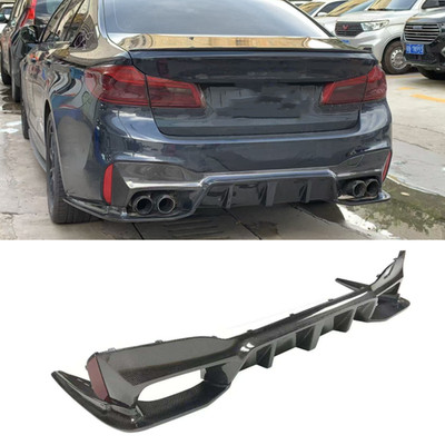 For BMW M5 F90 G30 2018-2022 Carbon Fiber Rear Bumper Diffuser Lip Splitters 