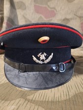 Schirmm&uuml;tze Feuerwehr BRD Sachsen Kokarde Fire Department