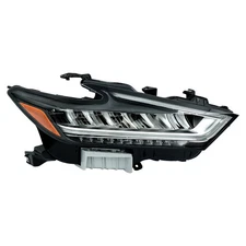 For Nissan Maxima 2019 20 2021 LED Headlight Chrome Housing Passenger Right Side