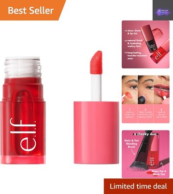 Feuchtigkeitsspendende Mehrzweck-Rouge-Tönung - langanhaltendes transparentes Finish für Lippen & Wangen