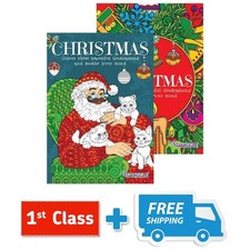 1 X Christmas Colouring Books Advanced Adult A4 Creative Activity.