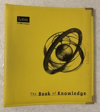 vintage Lotus IBM Knowledge Book 3-ring binder yellow retro computing computer