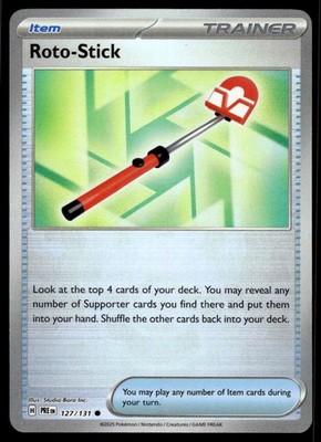Pokemon TCG Prismatic Evolutions #127/131 Roto-Stick Pokeball NM