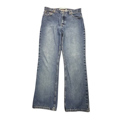 Vintage Y2K Gap Factory Boot Cut Jeans Womens Sz 14 Button Fly 100% Cotton Blue