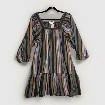 Outerknown + Pieces & Co Micro Dress Organic Cotton Soft Playful Mini Boho Sz M