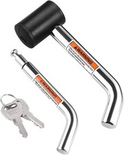 Hitch Receiver Pin Lock, Right Angle 1/2" and 5/8" Dual Pins for Class I II III