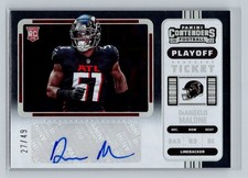 2022 Panini Contenders DeAngelo Malone #187 Playoff Ticket #/99 Rookie Falcons