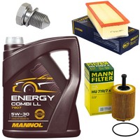 MotoröL Filter Set 5W-30 5 Liter + ÖLablassschraube FüR Audi Seat Skoda VW 2.0