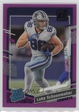 2023 Panini Clearly Donruss Rated Rookie Purple 34/199 Luke Schoonmaker #73 1l78