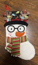 ESTATE SUPER CUTE 3D SNOWMAN 18" CHRISTMAS STOCKING