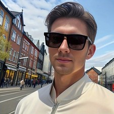 Rectangle Frame Sunglasses UV400 Polycarbonate Casual Street Daily Glasses