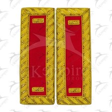 Civil War US Officer Shoulder Boards 1st Lieutenant One Gold Bar Artillery Red