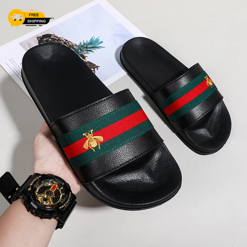 Sandalias de verano suaves antideslizantes de marca de moda para hombre para interiores y exteriores