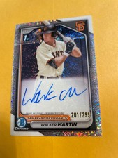 2024 Bowman Walker Martin Chrome Auto Speckle Refractor 1st #/299 Giants