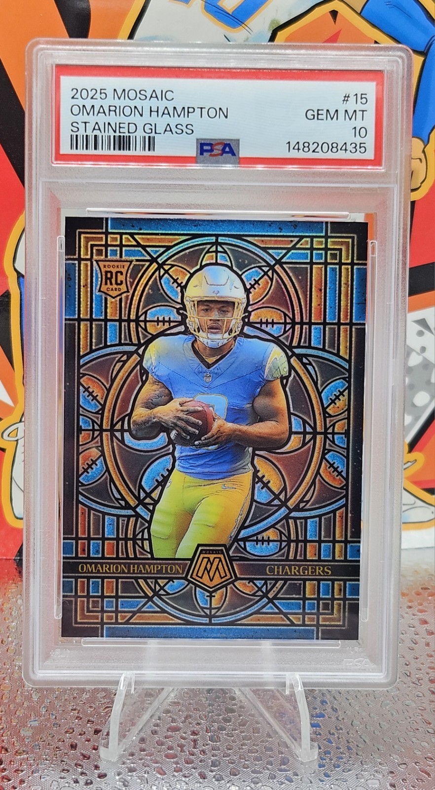 Omarion Hampton Panini Mosaic Stained Glass #15 Base