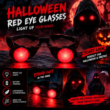 Halloween Horror Red Eye Glasses Funny Scary Party Costume Cosplay Prop