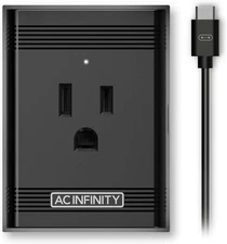 AC Infinity UIS Control Plug, Socket Adapter to Connect Smart Black 