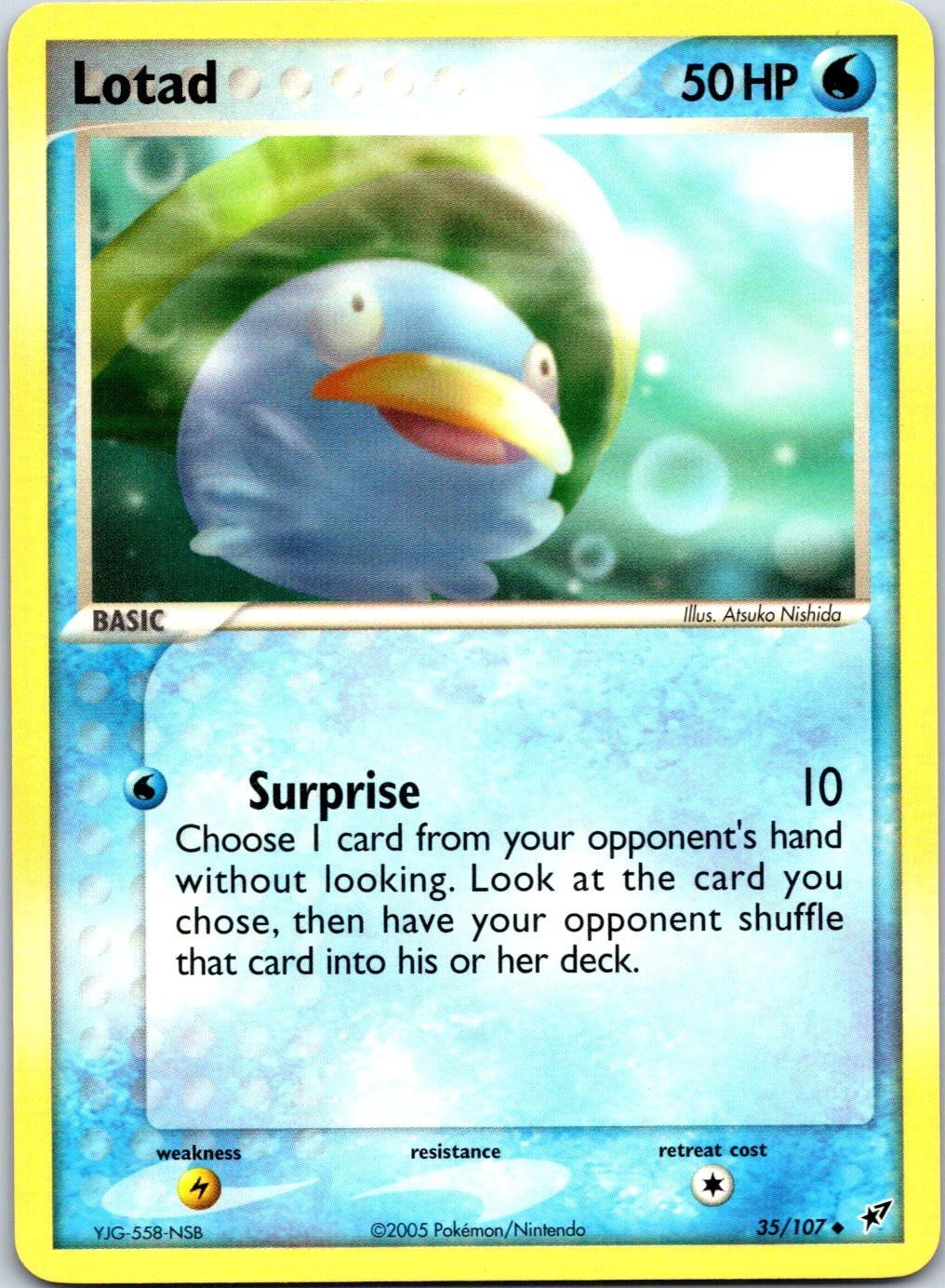 Lotad 35/107 Uncommon Deoxys Pokemon Near Mint