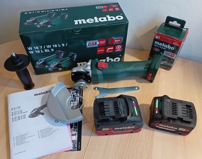 neuer metabo Winkelschleifer Flex W 18 7-125 mit 5,5 Ah und 4,0 Ah CAS 18 V Akku