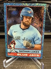 2025 Topps Heritage High Number - Nathan Lukes #601 Chrome Light Blue Sparkle