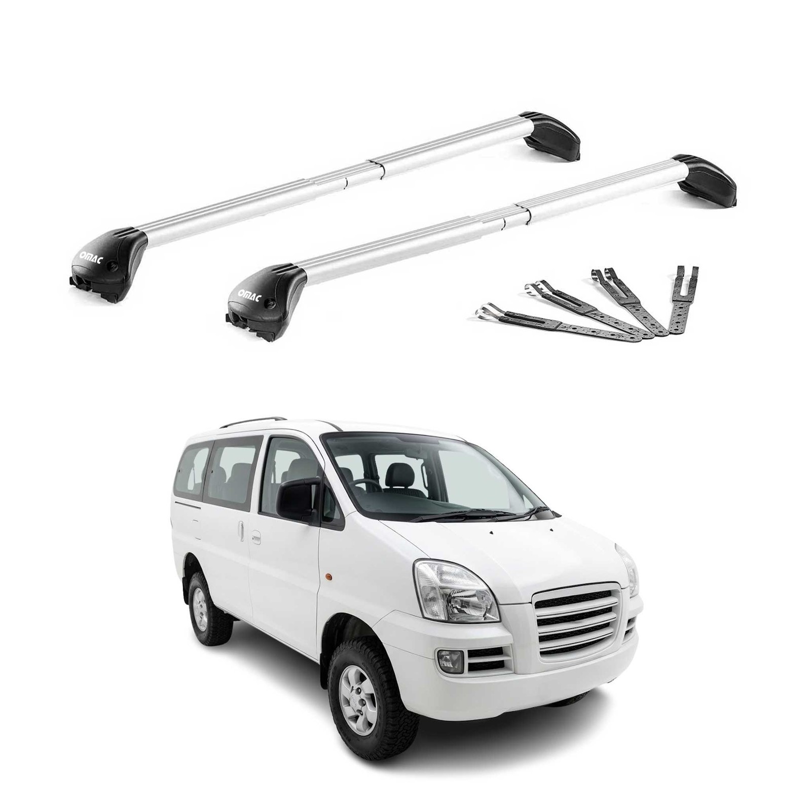 Barres de toit pour Hyundai H-1 de 1997-2007 idéales pour coffre et vacances