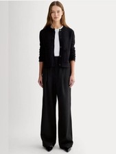 Everlane The Way-High Drape Pant Black Size 6 30" Inseam NWT TENCEL Wide Leg