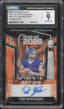2025 Leaf OptiChrome Class Of '26 Lava Tait Reynolds 4/4 RC Mint CGC 9 10 Auto