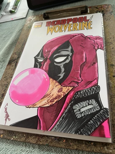 Deadpool Wolverine #1 BLANK Variant   Deadpool Sketch Cover