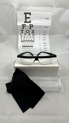 SELF-ADJUSTING UNISEX GLASSES( Near & Far Sight) Soft Case, Polycarb Lense!