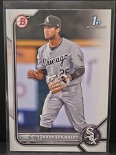 2022 Bowman Draft #BD-183 Jordan Sprinkle Chicago White Sox