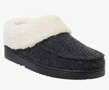 Dearfoams 5-6 Slippers Woman Faux Fur House Shoes Indoor Outdoor Leisure Slip-on