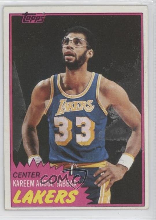 1981-82 Topps Kareem Abdul-Jabbar #20 HOF 04gz