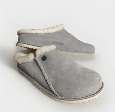 Birkenstock Neww Zermatt Premium Shearling Gray Suede CrepeSole Size L 11/M 9
