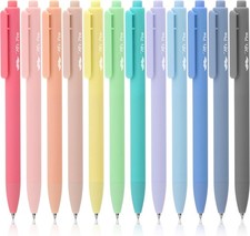 Retractable Gel Pens, 12 Pack, Fast Dry, Gel Pens Fine Point 0.7mm, Retractable