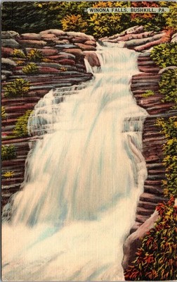 Bushkill PA Winona Falls Postcard unused 1930s/40s