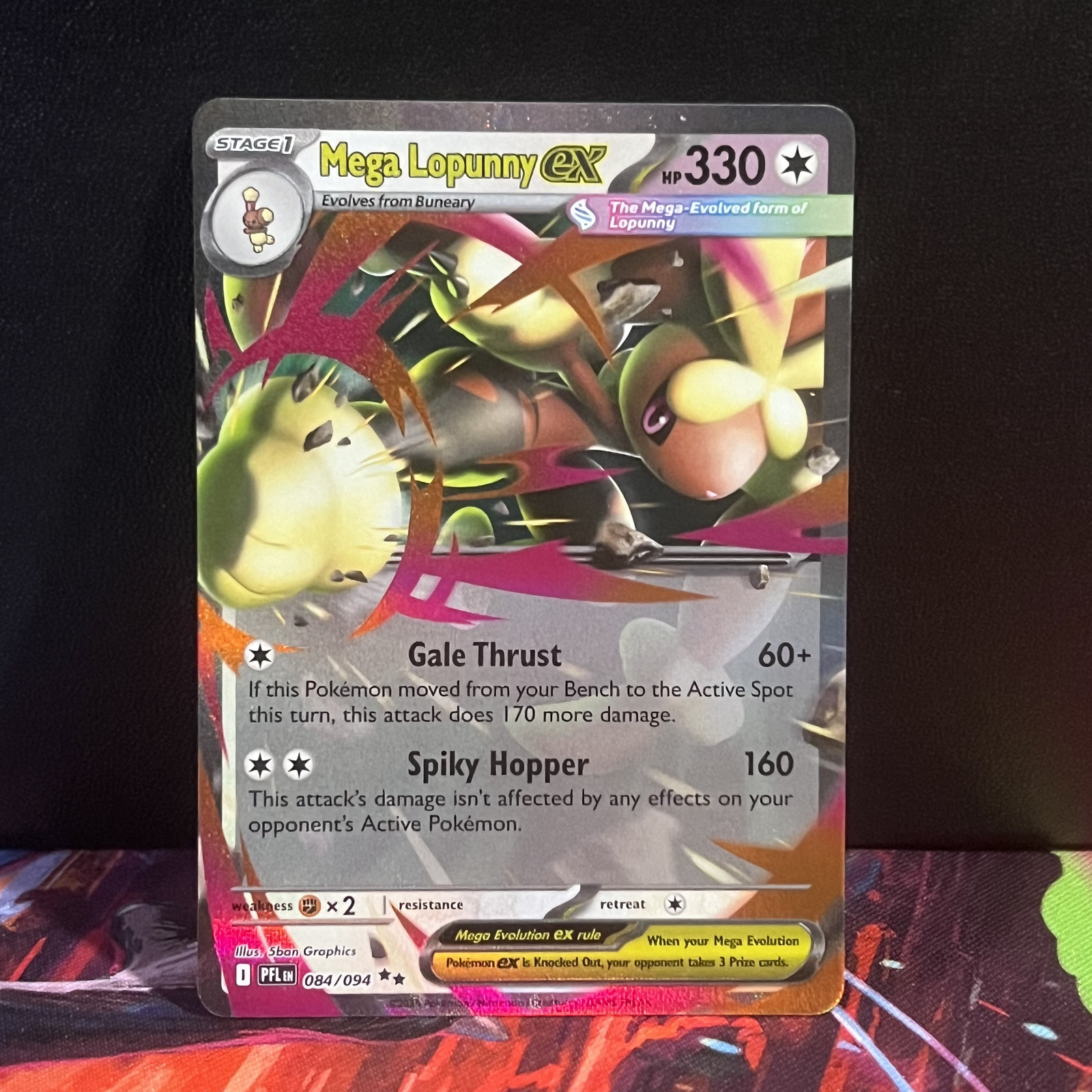 Pokémon Mega Lopunny Ex 84/94 NM- Phantasmal Flames