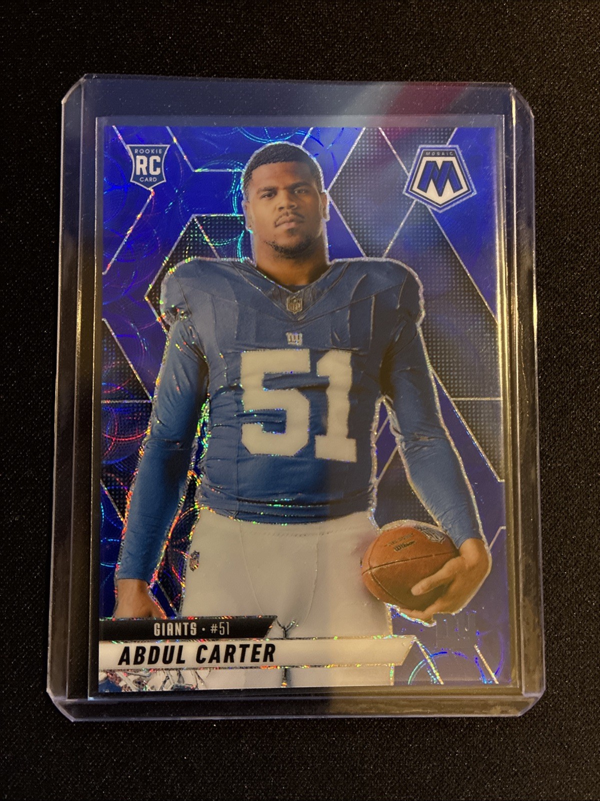Abdul Carter 2025 Mosaic VARIATION Rookie no. 282 BLUE SCOPE Prizm