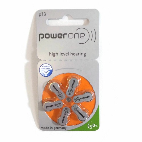 Power One Size 13 Hearing Aid Batteries P13 Wireless Approved Hg0 Pack